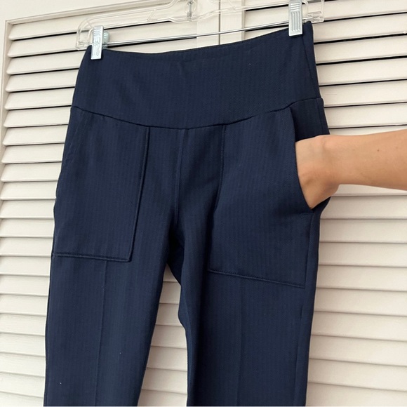 Mondetta Womens Midweight High Rise Knit Legging Navy blue Size S, front pockets - Picture 4 of 11